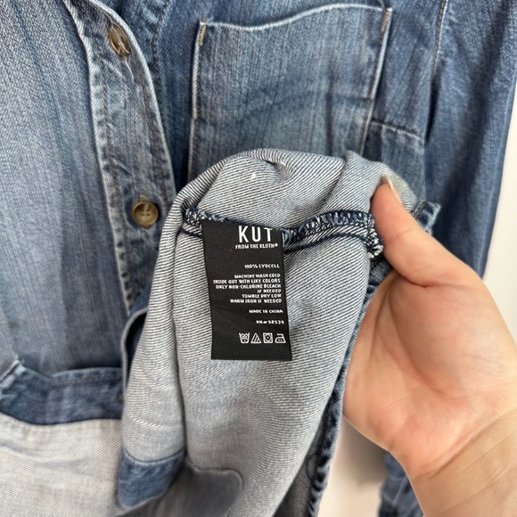 KUT From The Kloth Denim Long Sleeve Button Up Collared Shirt - Picture 5 of 5